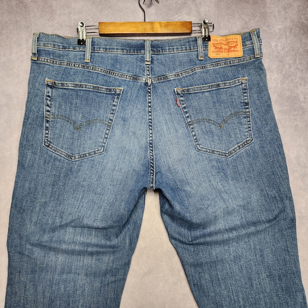 Levi's 541 Athletic Fit Stretch Jeans Mens 42 to 44x30 Blue Waterless Denim